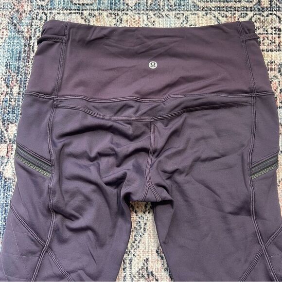 Lululemon Toasty Tech Tight II Cyber Size 6 Purple Fleece Lined Leggings - Picture 8 of 11